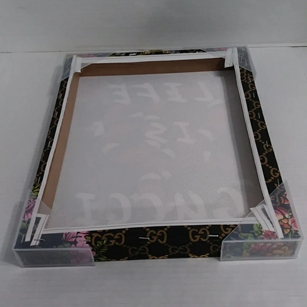 Life Is Gucci Snake & Floral Sleek & Stylish Gold Logo Canvas Wall Art *…